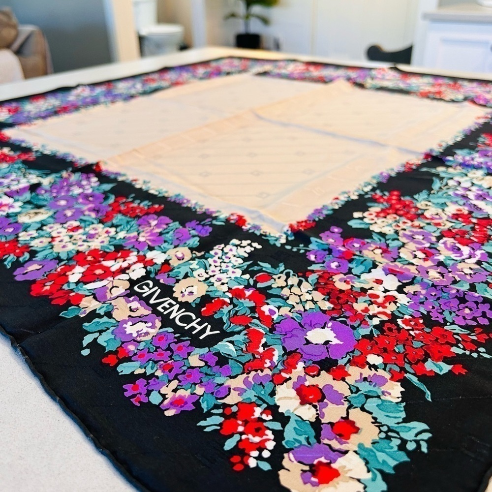 GIVENCHY Silk Scarf - 31”x31”